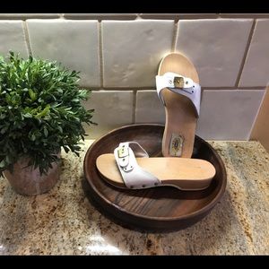 Classic Dr. Scholls White Slide Sandals